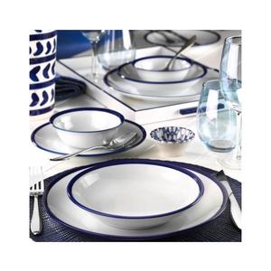 Jedálenská súprava 24 ks biela/modrá/porcelán 710KTP2758 vyobraziť