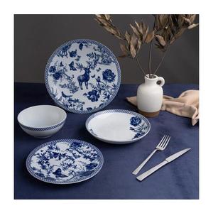 Porcelánová jedálenská súprava 24 ks biela/modrá 710KTP3413 vyobraziť