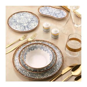 27-dielna jedálenská súprava, modrá/hnedá, porcelán 721NBL3153 vyobraziť