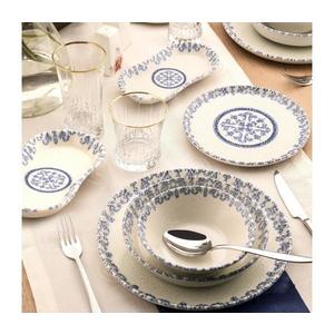 Jedálenská súprava 27 ks biela/modrá/porcelán 721NBL3154 vyobraziť