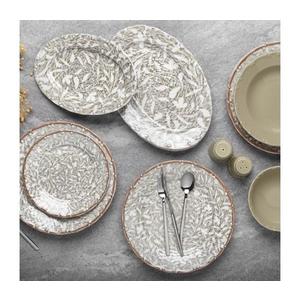 Jedálna súprava 29 ks hnedá/zelená/porcelán 868ARY1143 vyobraziť