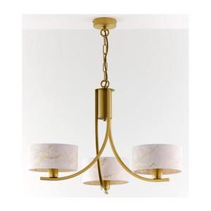 Jupiter 2096 - Luster na reťazi ARTHUR 3xE27/15W/230V biela/zlatá/mramorový dekor 2096 vyobraziť