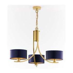 Jupiter 2093 - Luster na reťazi ARTHUR 3xE27/15W/230V modrá/zlatá 2093 vyobraziť