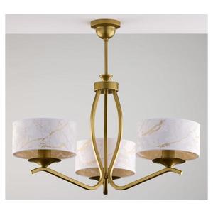 Jupiter 2109 - Luster na tyči KASZMIR 3xE27/15W/230V biela/zlatá/mramorový dekor 2109 vyobraziť
