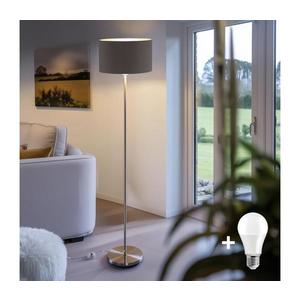 LED stojacia lampa TUNJA 1xE27/20W/230V pr. 38 cm matný chróm/hnedá 1xSA2188+1xEG32485 vyobraziť