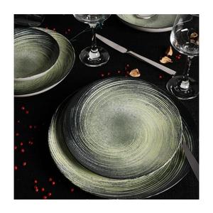 Jedálenská sada 24 ks zelená/čierna/porcelán 387GRP1107 vyobraziť