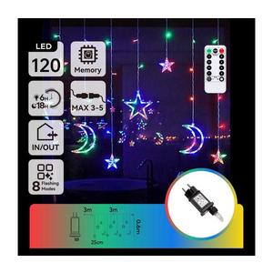 B.V. - LED RGBY Vonkajší vianočný svetelný reťazec 120×LED/6W/230V/8 funkcií 3×0, 6 m IP44 + diaľkové ovládanie B10303S6W vyobraziť