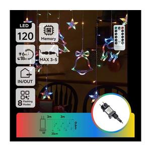 B.V. - LED RGBY vonkajší vianočný reťaz 120xLED/6W/230V/8 funkcií 3x0, 6m IP44 + diaľkové ovládanie B10303S70 vyobraziť