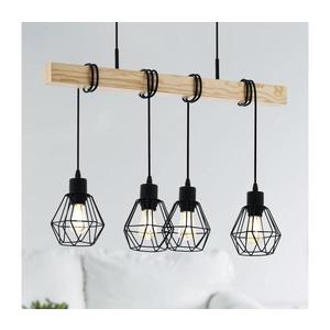 Eglo 44075 - Závesné svietidlo TOWNSHEND na lane 4xE27/60W/230V 44075 vyobraziť