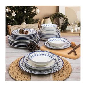 24-dielna jedálenská súprava, biela/modrá, porcelán 387GRP1167 vyobraziť
