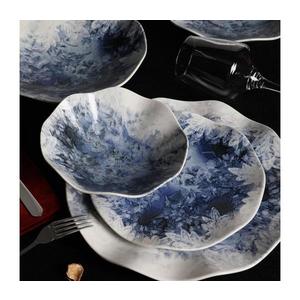 Jedálenská súprava 24 ks, modrá/porcelán 387GRP1122 vyobraziť