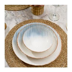 24-dielna jedálenská súprava, biela/modrá, porcelán 387GRP1352 vyobraziť