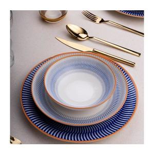 24-dielna jedálenská súprava modrá/oranžová/porcelán 387GRP1359 vyobraziť