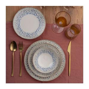 Jedálna súprava 24 ks – modrá/béžová, porcelánová 387GRP1373 vyobraziť