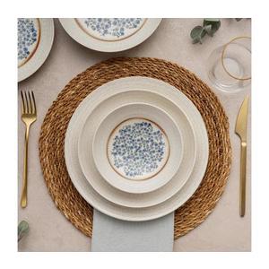 Jedálenská súprava 24 ks, modrá/béžová, porcelán 387GRP1363 vyobraziť