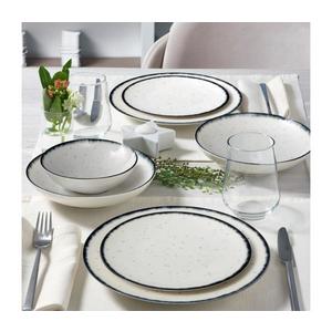 Jedálenská súprava 24 ks biela/čierna/porcelán 387GRP1376 vyobraziť