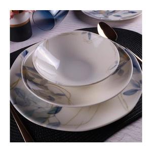 Jedálenská súprava 24 ks, biela/modrá, porcelán 490TLU1101 vyobraziť