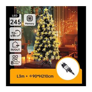 B.V. - LED Vonkajší vianočný stromček 245xLED/6W/230V/8 funkcií 210cm IP44 teplá biela B10303Y2P vyobraziť