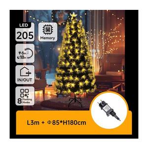 B.V. - LED zunanje božično drevesce 205xLED/6W/230V/8 funkcij 180cm IP44 topla bela B10303Y3D vyobraziť