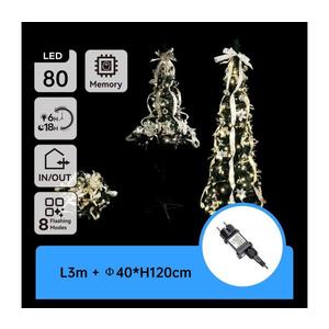 B.V. - LED Vonkajší vianočný stromček 80xLED/230V 1, 2m IP44 biela/zlatá studená biela B10303ABAM vyobraziť