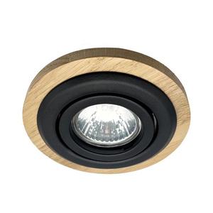 Podhľadové svietidlo TOBBY 1xGU10/20W/230V pr. 11, 5 cm dub/čierna LM-1.281/NATURALNY vyobraziť