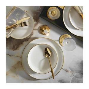 Jedálenská súprava 16 ks, biela/zlatá, porcelán 710KTP3602 vyobraziť