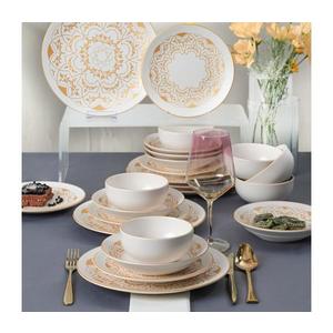 24-dielna jedálenská súprava, biela/zlatá, keramika 275KRM1942 vyobraziť