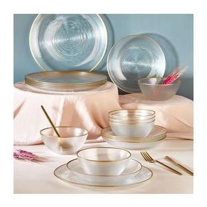 18-dielna jedálenská sada, číre sklo so zlatými detailmi 337GLZ1136 vyobraziť