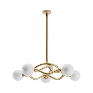 Redo 01-3258 - Luster na tyči CONFUSIO 5xE14/28W/230V priemer 96 cm zlatý 01-3258 vyobraziť