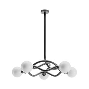 Redo 01-3259 - Luster na tyči CONFUSIO 5xE14/28W/230V, priemer 96 cm, čierny 01-3259 vyobraziť