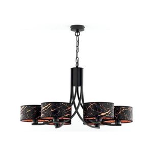 Jupiter 2108- Luster na reťazi ARTHUR 6xE27/15W/230V čierna/oranžová/mramorový dekor 2108 vyobraziť
