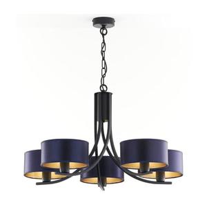 Jupiter 2101 - Luster na reťazi ARTHUR 5xE27/15W/230V modrá/čierna 2101 vyobraziť