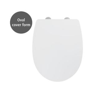WENKO 24080800-WC WC sedadlo TAVOLA 36, 5x45 cm biela/lesklý chróm 24080800 vyobraziť
