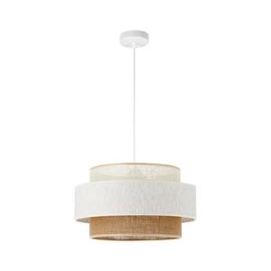 Závesný luster BOHO na lane 1xE27/60W/230V, priemer 40 cm, biela/juta H0177 vyobraziť