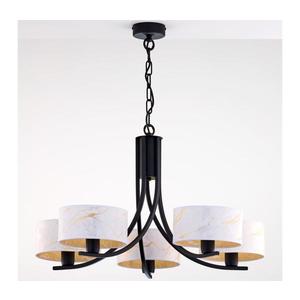 Jupiter 2104 - Luster na reťazi ARTHUR 5xE27/15W/230V biela/čierna/mramorový dekor 2104 vyobraziť