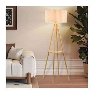 Brilagi - Stojacia lampa NORDIC WAVE 1xE27/15W/230V kaučukovník/ľan BRI429 vyobraziť