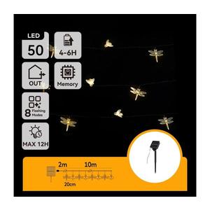 B.V. - LED solárny dekoratívny reťazec 50xLED/8 funkcií 10m 800 mAh IP65 teplá biela B10201Q87 vyobraziť