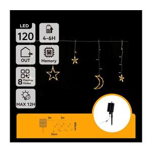 B.V. - LED solárny vianočný reťazec 120×LED/8 režimov 3×0, 6 m 500 mAh IP65 teplá biela B10201S6R vyobraziť