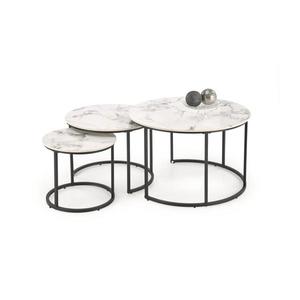 Halmar Sada 3 ks konferenčných stolíkov COMORO, biela/čierna V-CH-GILDA-LAW-BIAŁY vyobraziť