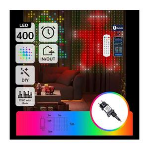 B.V. - LED RGBY Dekoratívny svetelný reťazec 400xLED/15W/230V 1x1m IP44 + s diaľkovým ovládačom S10302S6C vyobraziť