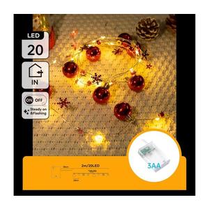 B.V. - LED vianočný reťaz 20xLED/3xAA 2m teplá biela B103033XJ vyobraziť