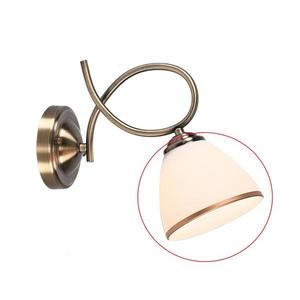 Brilagi - Náhradné sklo pre nástennú lampu a luster FRED E27, priemer 13, 5 cm, krémová/bronzová 63500 vyobraziť