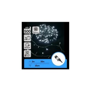 B.V. - Vonkajší vianočný LED reťazec 500xLED/3, 6W/230V 50m IP44 studená biela B10303ABNE vyobraziť