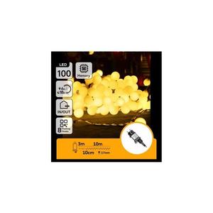 B.V. - LED vonkajší dekoratívny reťazec 100xLED/3, 6W/230V/8 režimov 10m IP44 teplá biela B103031RL vyobraziť