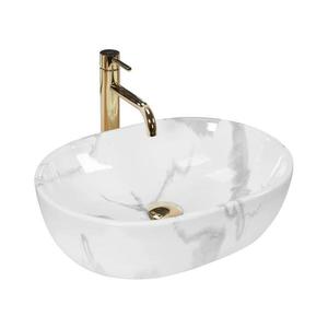 REA-U8001 - Umývadlo na dosku AMELIA 34, 5x48 cm keramika/mramorový dekor REA-U8001 vyobraziť