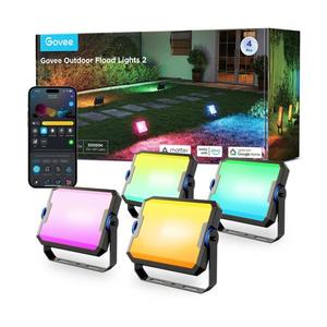 Govee - Súprava 4× stmievateľných LED reflektorov RGBICWW, 24 W, 230 V, IP66, s podporou Matter a Wi‑Fi H8057C11 vyobraziť