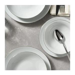 Jedálenská súprava 8 ks biela/strieborná/porcelán 973BRS3152 vyobraziť