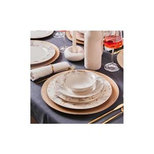 24-dielna jedálenská súprava, biela/šedá, z porcelánu 216KRC2151 vyobraziť