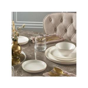 16-dielna jedálenská súprava, béžová/zlatá, porcelán 387GRP1309 vyobraziť