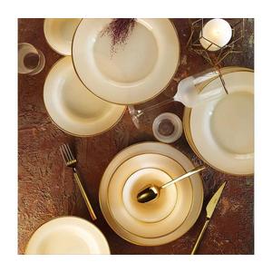 18-dielna jedálenská súprava, béžová/zlatá, porcelán 711BRN1105 vyobraziť